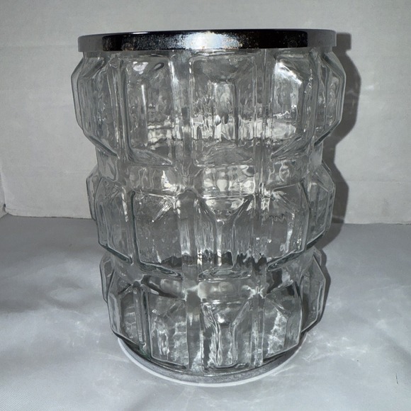 1 Bath & Body Works SQUARE LUMINARY Large 3-Wick Candle  Bath & Body Works GLASS Metal Large 3-Wick Candle Holder Sleeve Luminary
